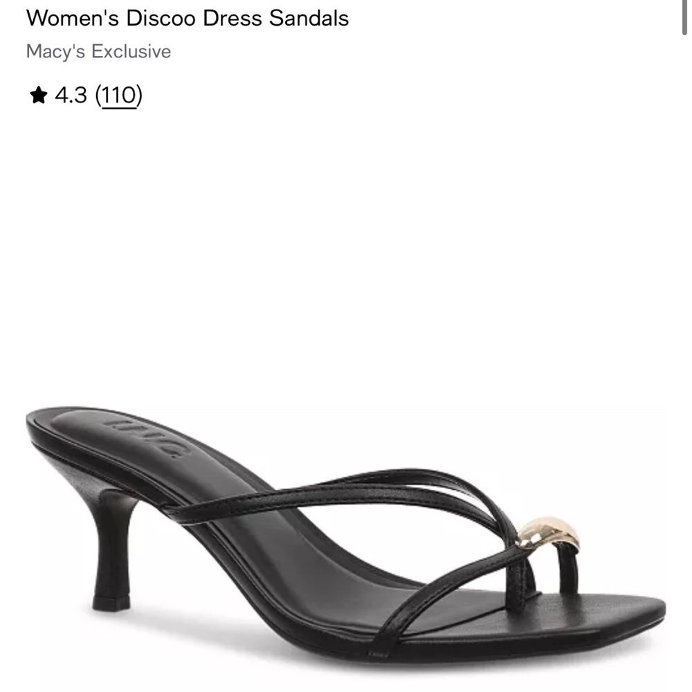 INC BLACK HEEL SANDALS